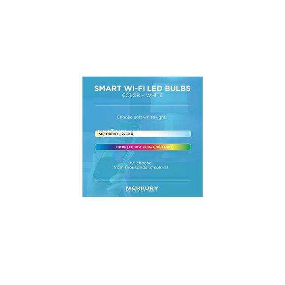 Merkury Innovations A21 smart multicolour led wifi bulb 75watt dimmable 2-pack - Picture 7 of 8